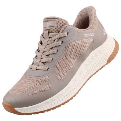 Skechers Slip-Ins Bobs Squad 4 Staple Look Damen Sneaker Taupe 117624-TPE