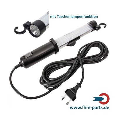 LED Arbeitsleuchte Kfz Werkstattlampe Stablampe Handlampe mit Haken 12 - 230V