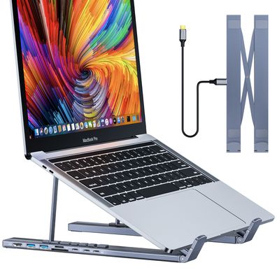 HUB mit mehreren Anschlüssen, HDMI 5-in-1-Dockingstation, Laptopständer