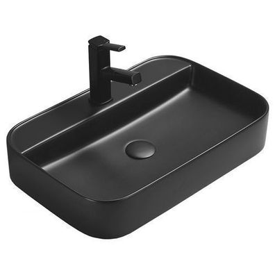 Mexen Sofia Aufsatzwaschbecken 60x40cm Schwarz Matt Keramik Rechteckig