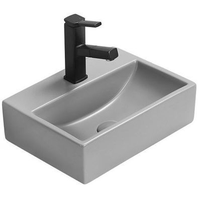 Mexen Mini Waschbecken 40x30 cm Hellgrau matt Aufsatz/Hängend Keramik