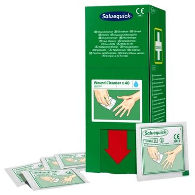 Salvequick Wundreinigungstücher im Nachfüllkarton REF3227 (1 Pkg. zu 40 Stk.)