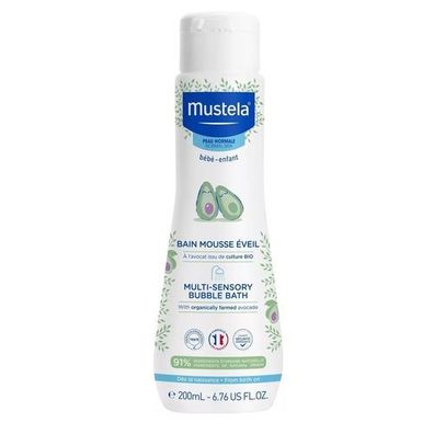 Mustela Multisensorisches Schaumbad, 200 ml - Sanfte Pflege für Babys und Kinder