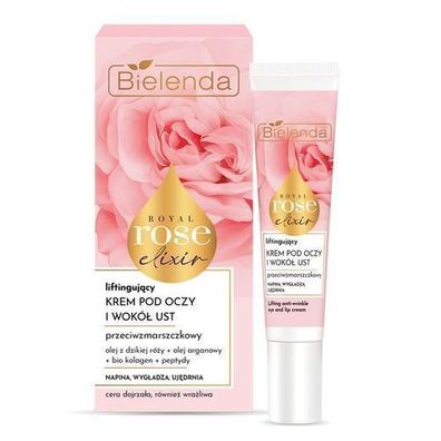 Bielenda Royal Rose Elixir Anti-Aging Liftingcreme fuer Augen- und Lippenkonturen