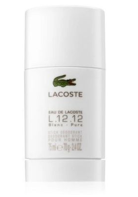 Lacoste L.12.12 Blanc Deodorant Stift 75ml - Frischer und langanhaltender Schutz