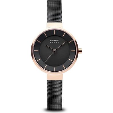 Bering - Armbanduhr - Damen - Solar - roségold glänzend - 14631-166