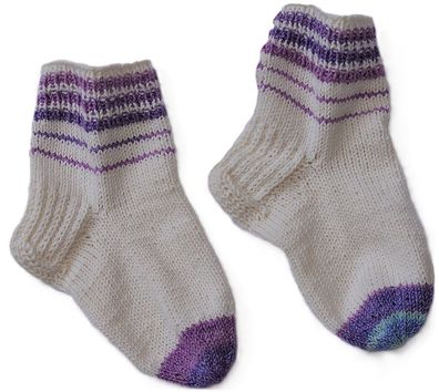 1 Paar handgestrickte Stretch-Kinder-Socken - Größe 28/29