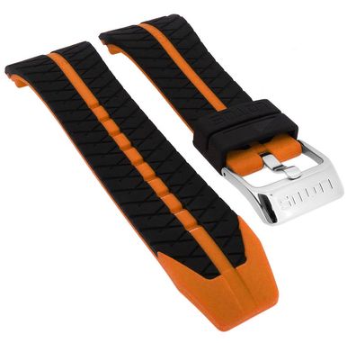 Lotus ? Uhrenarmband schwarz / orange Kautschuk ? 15773/2 15773