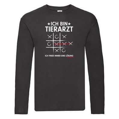 Lösung finden: Tierarzt | Tiermedizin | Mediziner Long Sleeve Schwarz