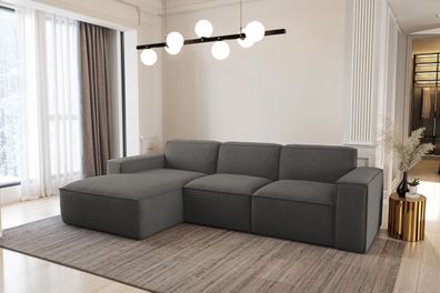 Ecksofa L-Form Siena Stoff Artico Anthrazit Links