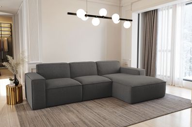 Ecksofa L-Form Siena Stoff Artico Anthrazit Rechts