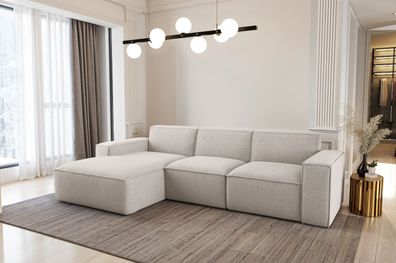 Ecksofa L-Form Siena Stoff Artico Nata Links