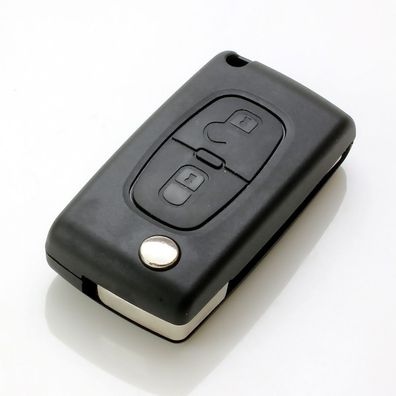 ERSATZ KLAPP Schlüssel - Gehäuse MIT Rohling FÜR Peugeot & Citroen Modelle VA2