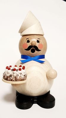 Räuchermann Konditor mit Kuchen BxHxT 8,5x13,5x9,5cm NEU Bäcker Zuckerbäcker