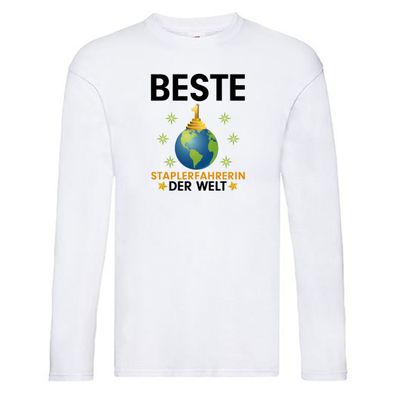 Welt Beste Staplerfahrerin | Gabelstapler Long Sleeve Weiß