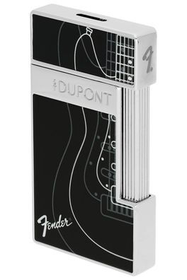 S.T. Dupont Feuerzeug Slimmy Fender Schwarz/Chrom 028025