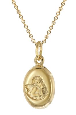 trendor Schmuck Mädchen-Anhänger Engel Gold 333/8K Mit Vergoldeter Silberkette 28584