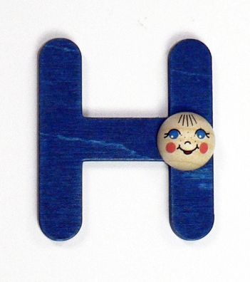 Holzdekoration Holzbuchstabe H BxLxH 60x18x70mm NEU Spielzeug Alphabet Lernen