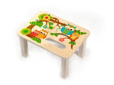 Zimmerdekoration Fußbank Eule BxLxH 330x245x175mm NEU Kinderzimmer Küchenstuhl