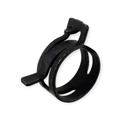 Federbandschelle schwarz 12mm Bandbreite / (Spannbereich) 24,0 - 26,0 mm