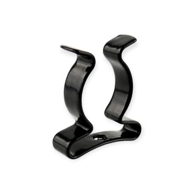 Geschlossene Federstahlklammer schwarz beschichtet Tool Clip / (Spannbereich) 25 - 2