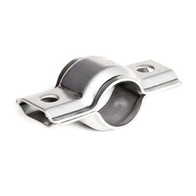Zweiteilige Edelstahl Rohrschelle Typ 3540 V2A profiliert / (Klemmbereich) 19 - 21 m