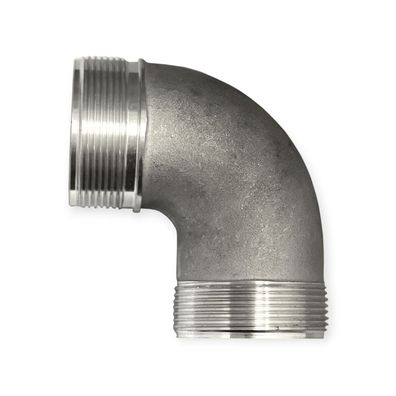 90° Aluminium-Bogen AG/AG BSPP flachdichtend - 2", 3", 4" / (Größe) 4" AG/AG