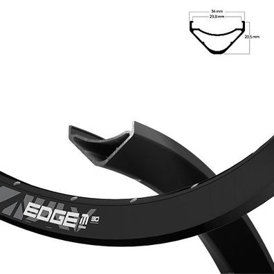 Felge Edge M 30 584-30 Disc, schwarz, 32Loch, VL=6.5, Ryde, 700205