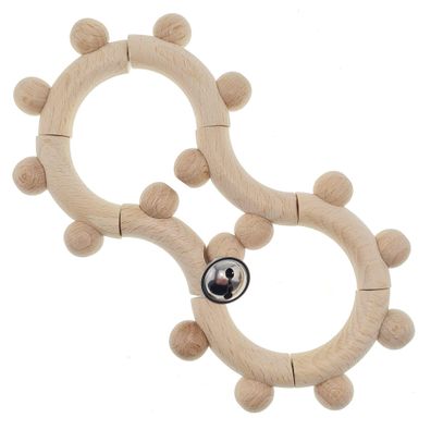 Babyspielzeug Rassel "8" natur BxHxT 8x16,5x2cm NEU Baby Kinderrassel Babyrassel
