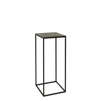 Lambert Dado Säule klein schwarz/Platte Graphit-Finish 30 x 30 x H70cm (Max 25kg