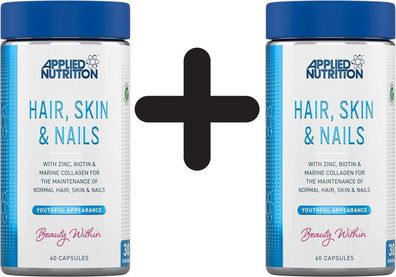 2 x Applied Nutrition Hair, Skin & Nails - 60 caps