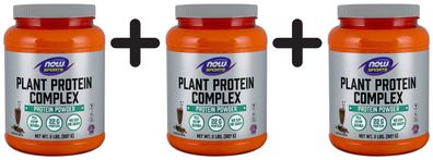 3 x NOW Foods Plant Protein Complex, Creamy Vanilla - 907g