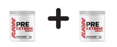 2 x Raw Nutrition Pre Extreme, Fruit Burst - 360g