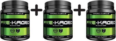 3 x Kaged Muscle Pre-Kaged, Berry Blast - 604g