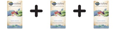 3 x Garden of Life Mykind Organics Men's Multi - 60 tabs