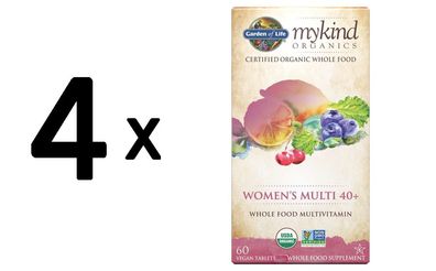 4 x Garden of Life Mykind Organics Womens Multi 40+ - 60 tabs