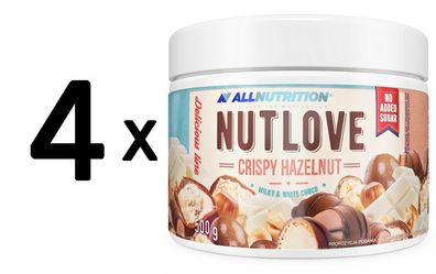 4 x Allnutrition Nutlove, Crispy Hazelnut - 500g