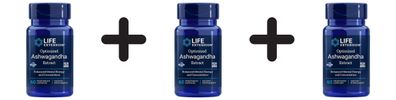 3 x Life Extension Optimized Ashwagandha Extract - 60 vcaps