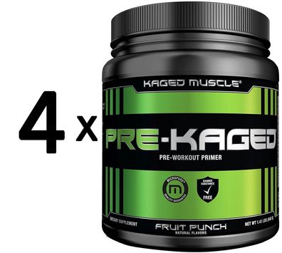 4 x Kaged Muscle Pre-Kaged, Berry Blast - 604g