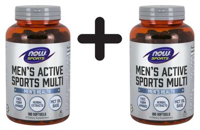 2 x NOW Foods Men's Extreme Sports Multi - 180 softgels