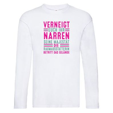 Verneigt euch: Raumausstatterin | Wohn Ausstatterin Long Sleeve Weiß
