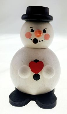 Räuchermann Schneemann mit Herz BxHxT 8,5x12x8,5cm NEU Schneemensch Schneefigur