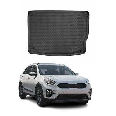 Kofferraummatte Kofferraumwanne für Kia e-Niro 2018-2022 Gummi TPE Schwarz