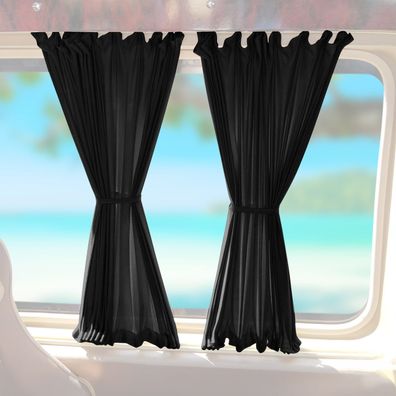Gardine Sonnenschutz MAß Vorhänge für Ford Transit 2000-2014 Kurzer Schwarz 6x