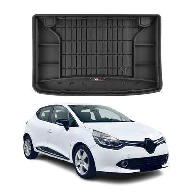 OMAC Gummi Kofferraumwanne für Renault Clio 2012-2020 TPE Laderaumwanne Schwarz