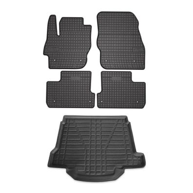 Fußmatten & Kofferraumwanne Set für Mazda 3 Stufenheck 2008-2014 Gummi TPE 5x