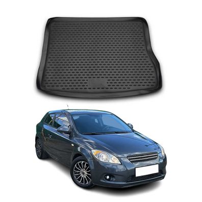 Kofferraummatte Kofferraumwanne für Kia Pro Ceed 2008-2021 Gummi TPE Schwarz