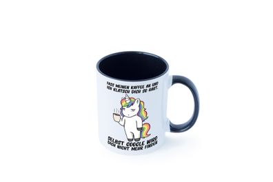 Kaffee nicht anfassen | drohendes Einhorn | Google Spruch Tasse - Geschenk
