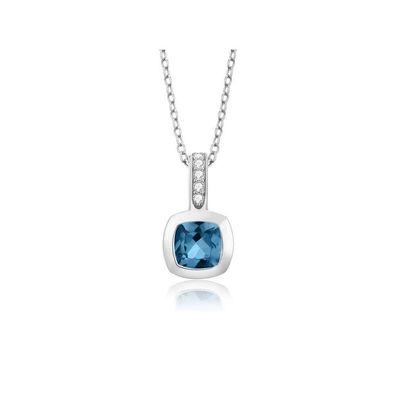Quinn - 6277859582 - Halskette - Damen - Weißgold 585 - Blautopas