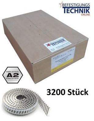 2,5x25mm Ring rostfrei Coil Haftennägel für Haftennagler Prebena 3GP-CNH50 Tjep PC-50